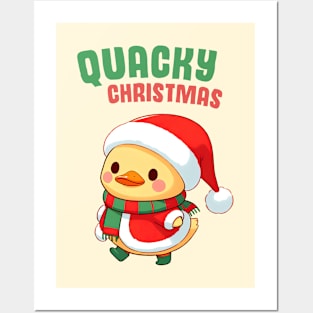 Quacky Christmas Duck Posters and Art